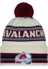 Colorado Avalanche New Era Cuffed Knit Toque with Pom – Cream