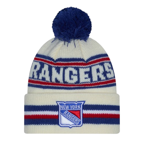 New York Rangers New Era Cuffed Knit Toque with Pom – Cream