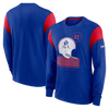 New England Patriots Nike Slub Rewind Playback Helmet Long Sleeve Shirt - Blue
