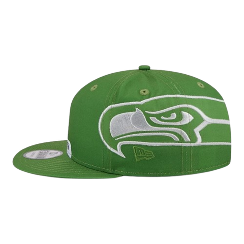 Seattle Seahawks Helmet Logo New Era 9Fifty NFL Rivalries Collection - Lime Green