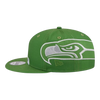 Seattle Seahawks Helmet Logo New Era 9Fifty NFL Rivalries Collection - Lime Green