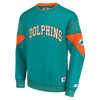 Miami Dolphins Starter Brand Pullover Sweatshirt - Aqua
