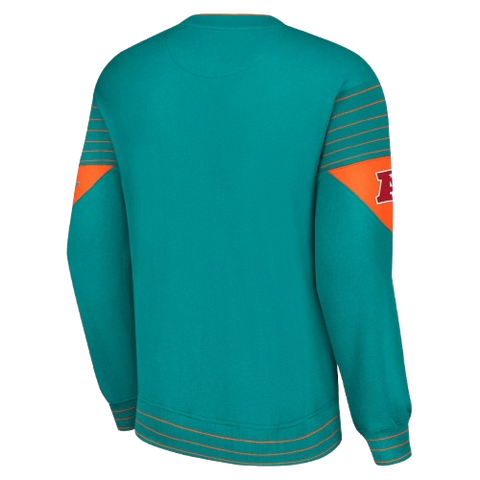 Miami Dolphins Starter Brand Pullover Sweatshirt - Aqua