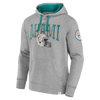 Miami Dolphins Vintage Logo Fanatics Label Maker Pullover Hoodie - Gray