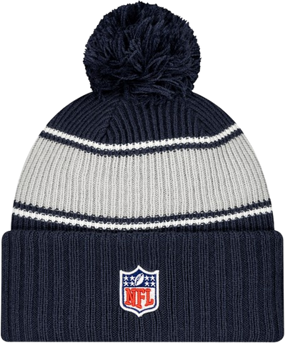 Dallas Cowboys Sideline Cuffed Knit Toque with Pom  - Navy