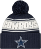 Dallas Cowboys Sideline Cuffed Knit Toque with Pom  - Navy