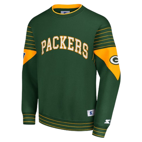 Green Bay Packers Starter Brand Pullover Sweatshirt - Green