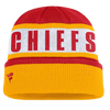 Kansas City Chiefs Fanatics Oskie Cuffed Knit Toque - Red & Yellow