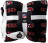 San Francisco 49ers Faux Sherpa Lined Blanket With Soft Coral Fleece - Black