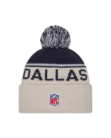 Dallas Cowboys Sideline Cuffed Knit Toque with Pom - Historic