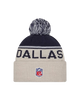 Dallas Cowboys Sideline Cuffed Knit Toque with Pom - Historic