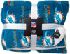Miami Dolphins Faux Sherpa Lined Blanket With Soft Coral Fleece - Aqua