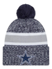 Dallas Cowboys Sideline Cuffed Knit Toque with Pom  - Heather