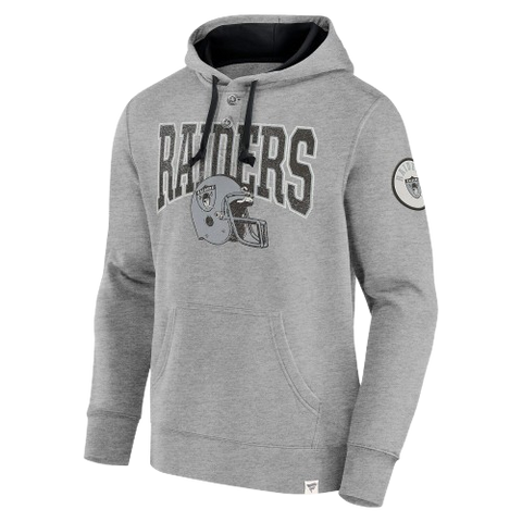 Las Vegas Raiders Fanatics Label Maker Pullover Hoodie - Gray