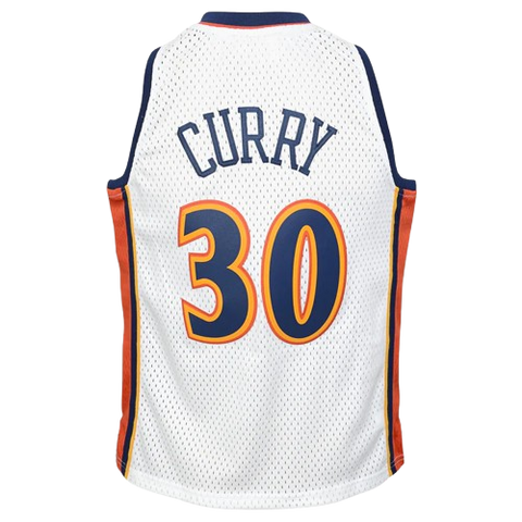 Youth Fit Steph Curry Golden State Warriors Mitchell & Ness '09/10 Hardwood Classic Jersey - White