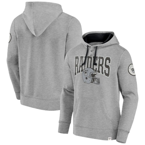 Las Vegas Raiders Fanatics Label Maker Pullover Hoodie - Gray