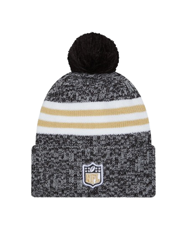 New Orleans Saints Sideline Cuffed Knit Toque with Pom  - Heather