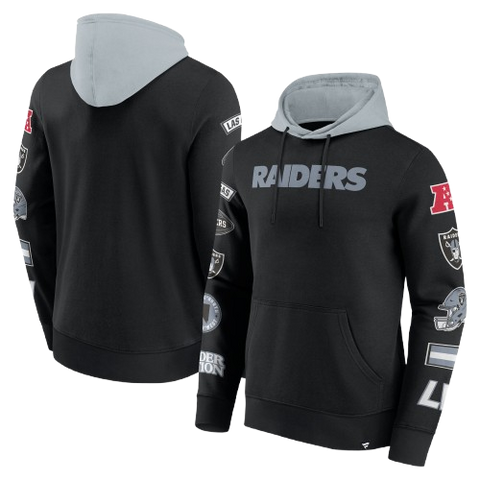Las Vegas Raiders Fanatics Patched Out Pullover Hoodie - Black