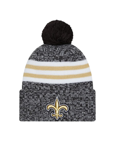 New Orleans Saints Sideline Cuffed Knit Toque with Pom  - Heather
