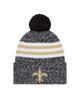 New Orleans Saints Sideline Cuffed Knit Toque with Pom  - Heather
