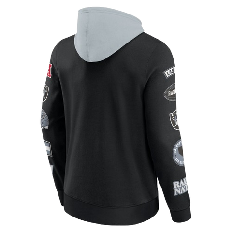 Las Vegas Raiders Fanatics Patched Out Pullover Hoodie - Black
