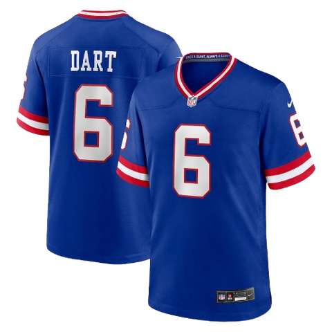 New York Giants Jaxson Dart Alternate 2 Nike Game Jersey - Blue