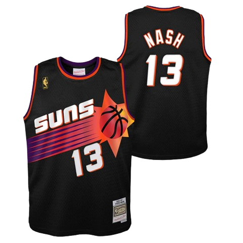 Youth Fit Phoenix Suns Steve Nash Mitchell & Ness '96/97 Hardwood Classic Jersey - Black