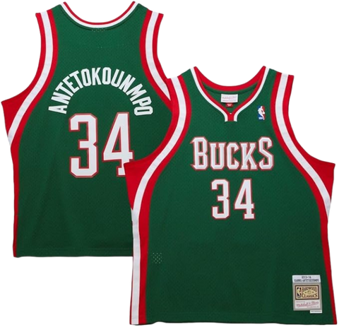 Milwaukee Bucks Giannis Antetokounmpo Mitchell & Ness Vintage Jersey ('13/'14) - Hunter Green