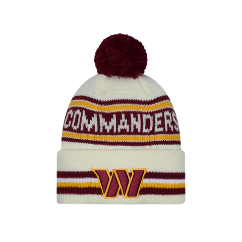Washington Commanders New Era Cuffed Knit Toque with Pom – Cream