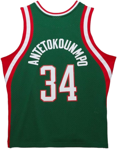 Milwaukee Bucks Giannis Antetokounmpo Mitchell & Ness Vintage Jersey ('13/'14) - Hunter Green