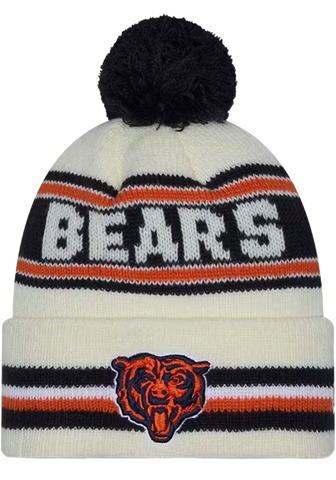 Chicago Bears New Era Cuffed Knit Toque with Pom – Cream