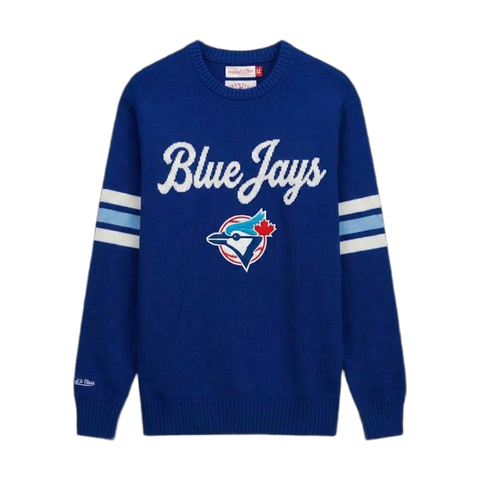 Toronto Blue Jays Mitchell & Ness Head Coach Sweater - Blue