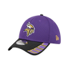 Minnesota Vikings New Era 39THIRTY Visor Hit 2.0 Stretch Fit - Purple