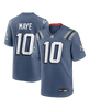 New England Patriots Drake Maye NFL Rivalries Nike Game Jersey - Storm Blue