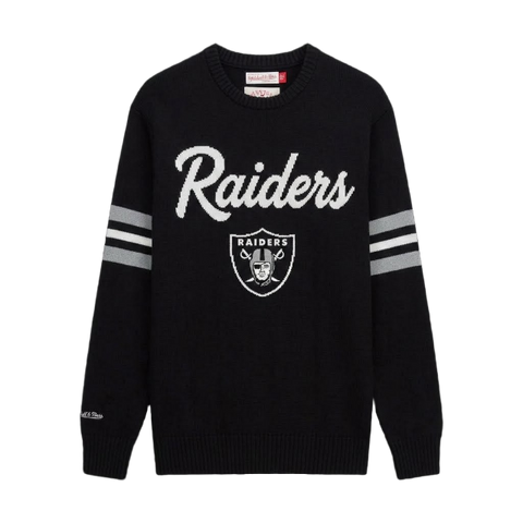 Las Vegas Raiders Mitchell & Ness Head Coach Sweater - Black
