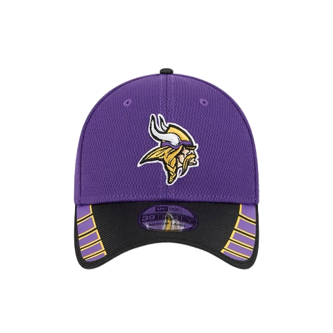 Minnesota Vikings New Era 39THIRTY Visor Hit 2.0 Stretch Fit - Purple
