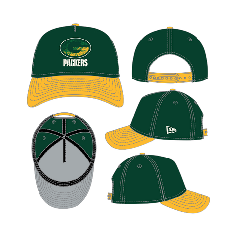 Green Bay Packers Gradient A-Frame 9FORTY Adjustable - Green/Yellow