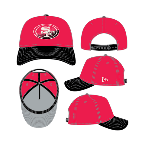 San Francisco 49ers Gradient A-Frame 9FORTY Adjustable - Red/Black