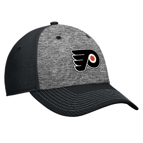 Philadelphia Flyers Top Shelf Stretch Fit Hat - Heather Gray & Black