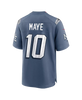 New England Patriots Drake Maye NFL Rivalries Nike Game Jersey - Storm Blue