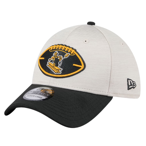 Pittsburgh Steelers New Era 39THIRTY Vintage Logo Stretch Fit - Cream