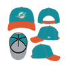 Miami Dolphins Gradient A-Frame 9FORTY Adjustable - Aqua/Orange