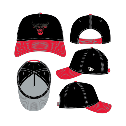Chicago Bulls Gradient A-Frame 9FORTY Adjustable - Black/Red