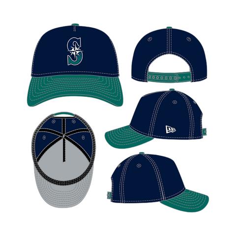 Seattle Mariners Gradient A-Frame 9FORTY Adjustable - Midnight Navy/Teal
