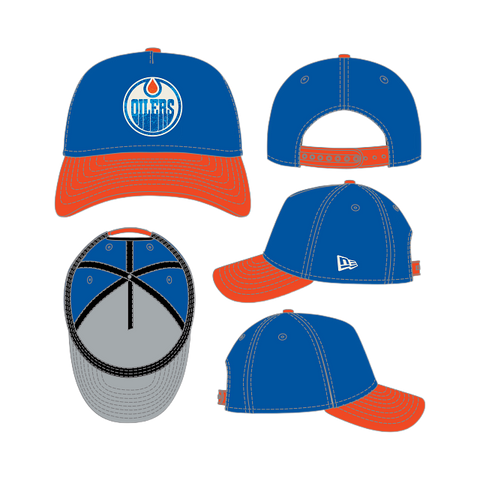 Edmonton Oilers Gradient A-Frame 9FORTY Adjustable - Blue/Orange