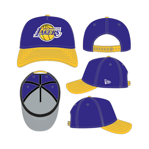 Los Angeles Lakers Gradient A-Frame 9FORTY Adjustable - Purple/Yellow