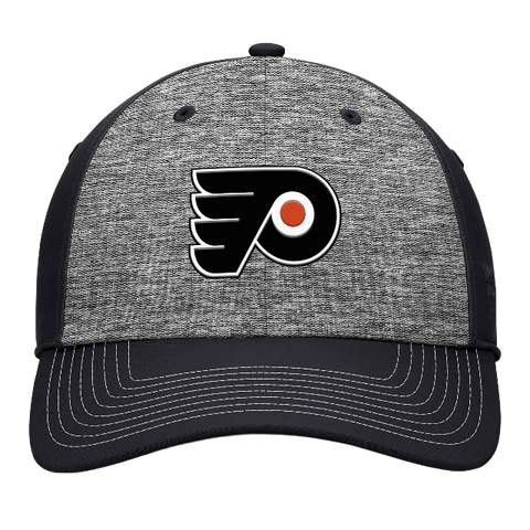 Philadelphia Flyers Top Shelf Stretch Fit Hat - Heather Gray & Black