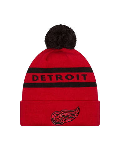 Detroit Red Wings New Era Cuffed Knit Toque with Pom – Red