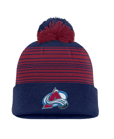 Colorado Avalanche Fanatics Spirit Cuffed Knit Toque with Pom - Navy