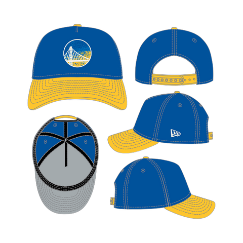 Golden State Warriors Gradient A-Frame 9FORTY Adjustable - Blue/Yellow